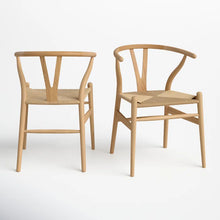 Load image into Gallery viewer, Adorn Homez Peony Teak wood Dinning Chair With Rope Seating