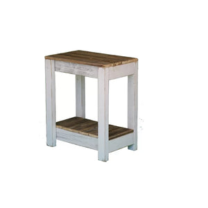 Adorn Homez Stella wooden side table with Rustic Finish