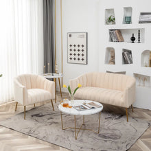 Load image into Gallery viewer, Adorn Homez Noble Compact Sofa 2+1 in Premium Velvet Fabric