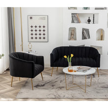 Load image into Gallery viewer, Adorn Homez Noble Compact Sofa 2+1 in Premium Velvet Fabric