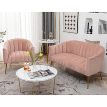 Load image into Gallery viewer, Adorn Homez Noble Compact Sofa 2+1 in Premium Velvet Fabric