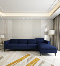 Load image into Gallery viewer, Adorn Homez - Gemini 5 Seater Sectional Sofa In Premium Molfino Fabric with Adjustable Headrest