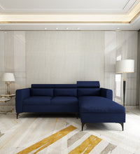Load image into Gallery viewer, Adorn Homez - Gemini 4 Seater Sectional Sofa In Premium Molfino Fabric with Adjustable Headrest.