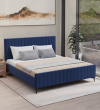 Load image into Gallery viewer, Adorn Homez Elena Velvet King Size Bed Without Storage