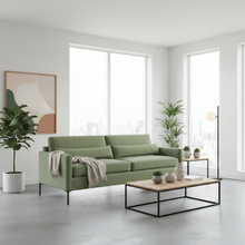 Load image into Gallery viewer, Adorn Homez Fidel 3 Seater Sofa in Premium Polyester Fabric
