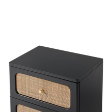 Load image into Gallery viewer, Adorn Homez Aken Bed Side Table with Rattan/Cane