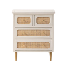 Load image into Gallery viewer, Adorn Homez Tiago Chest Drawer with Rattan/cane mesh .