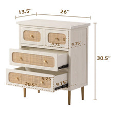 Load image into Gallery viewer, Adorn Homez Tiago Chest Drawer with Rattan/cane mesh .