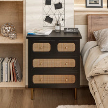 Load image into Gallery viewer, Adorn Homez Tiago Chest Drawer with Rattan/cane mesh .