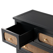Load image into Gallery viewer, Adorn Homez Tiago Chest Drawer with Rattan/cane mesh .