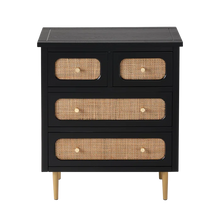 Load image into Gallery viewer, Adorn Homez Tiago Chest Drawer with Rattan/cane mesh .