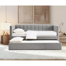 Load image into Gallery viewer, Adorn Homez Elora Trundle Upholstered Daybed Without Storage in Fabric