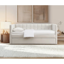 Load image into Gallery viewer, Adorn Homez Elora Trundle Upholstered Daybed Without Storage in Fabric