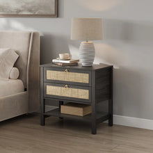 Load image into Gallery viewer, Adorn Homez Blaze Bed Side Table in Solid Teak Wood