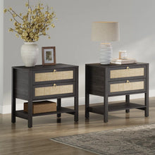 Load image into Gallery viewer, Adorn Homez Blaze Bed Side Table in Solid Teak Wood