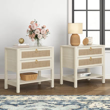 Load image into Gallery viewer, Adorn Homez Blaze Bed Side Table in Solid Teak Wood