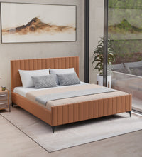 Load image into Gallery viewer, Adorn Homez Elena Velvet Queen Size Bed Without Storage