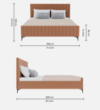 Load image into Gallery viewer, Adorn Homez Elena Velvet King Size Bed Without Storage