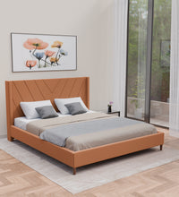 Load image into Gallery viewer, Adorn Homez Olivia Velvet Queen Size Bed Without Storage