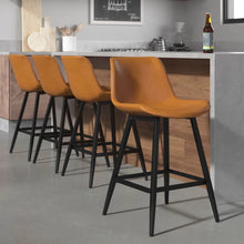 Load image into Gallery viewer, Adorn Homez Erwin Solid Wood Bar Stool In Leatherette