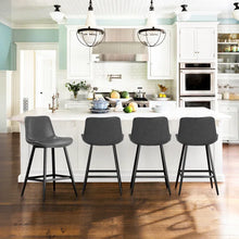Load image into Gallery viewer, Adorn Homez Erwin Solid Wood Bar Stool In Leatherette