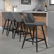 Load image into Gallery viewer, Adorn Homez Erwin Solid Wood Bar Stool In Leatherette