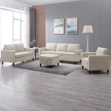 Load image into Gallery viewer, Adorn Homez Mayenne Sofa 3+2+1 with Ottoman in Premium Fabric