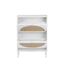 Load image into Gallery viewer, Adorn Homez Delta  Shoe rack with Rattan/cane mesh .