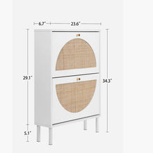 Load image into Gallery viewer, Adorn Homez Delta  Shoe rack with Rattan/cane mesh .