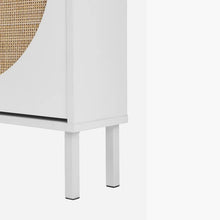 Load image into Gallery viewer, Adorn Homez Delta Shoe rack with Rattan/cane mesh .