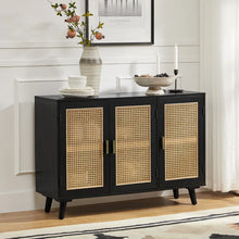 Load image into Gallery viewer, Adorn Homez Hickson 3 Doors Console Cabinet in Solid Teak Wood