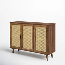 Load image into Gallery viewer, Adorn Homez Hickson 3 Doors Console Cabinet in Solid Teak Wood