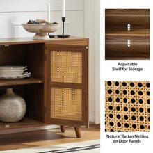 Load image into Gallery viewer, Adorn Homez Hickson 3 Doors Console Cabinet in Solid Teak Wood