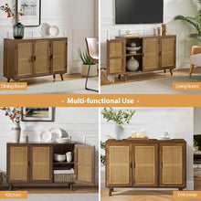 Load image into Gallery viewer, Adorn Homez Hickson 3 Doors Console Cabinet in Solid Teak Wood