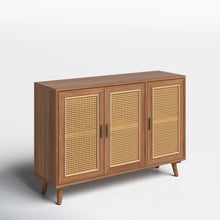 Load image into Gallery viewer, Adorn Homez Hickson 3 Doors Console Cabinet in Solid Teak Wood