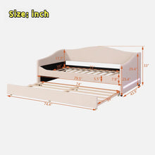 Load image into Gallery viewer, Adorn Homez Danaid Trundle Wooden Daybed Without Storage in Fabric