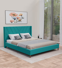 Load image into Gallery viewer, Adorn Homez Olivia Velvet King Size Bed Without Storage