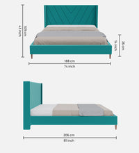 Load image into Gallery viewer, Adorn Homez Olivia Velvet King Size Bed Without Storage