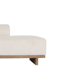 Load image into Gallery viewer, Adorn Homez Lewis Solid Teak Wood Lounger in Premium Fabric