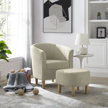 Load image into Gallery viewer, Adorn Home Slender Accent Chair with Ottoman