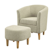 Load image into Gallery viewer, Adorn Home Slender Accent Chair with Ottoman
