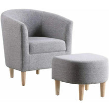 Load image into Gallery viewer, Adorn Home Slender Accent Chair with Ottoman