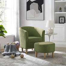 Load image into Gallery viewer, Adorn Home Slender Accent Chair with Ottoman