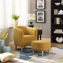Load image into Gallery viewer, Adorn Home Slender Accent Chair with Ottoman