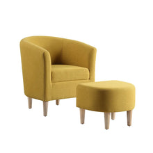 Load image into Gallery viewer, Adorn Home Slender Accent Chair with Ottoman