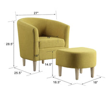 Load image into Gallery viewer, Adorn Home Slender Accent Chair with Ottoman