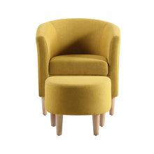 Load image into Gallery viewer, Adorn Home Slender Accent Chair with Ottoman