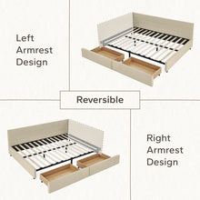 Load image into Gallery viewer, Adorn Homez Meadow Queen Size Upholsted Bed With Storage