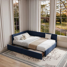 Load image into Gallery viewer, Adorn Homez Meadow Queen Size Upholsted Bed With Storage