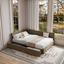 Load image into Gallery viewer, Adorn Homez Meadow Queen Size Upholsted Bed With Storage